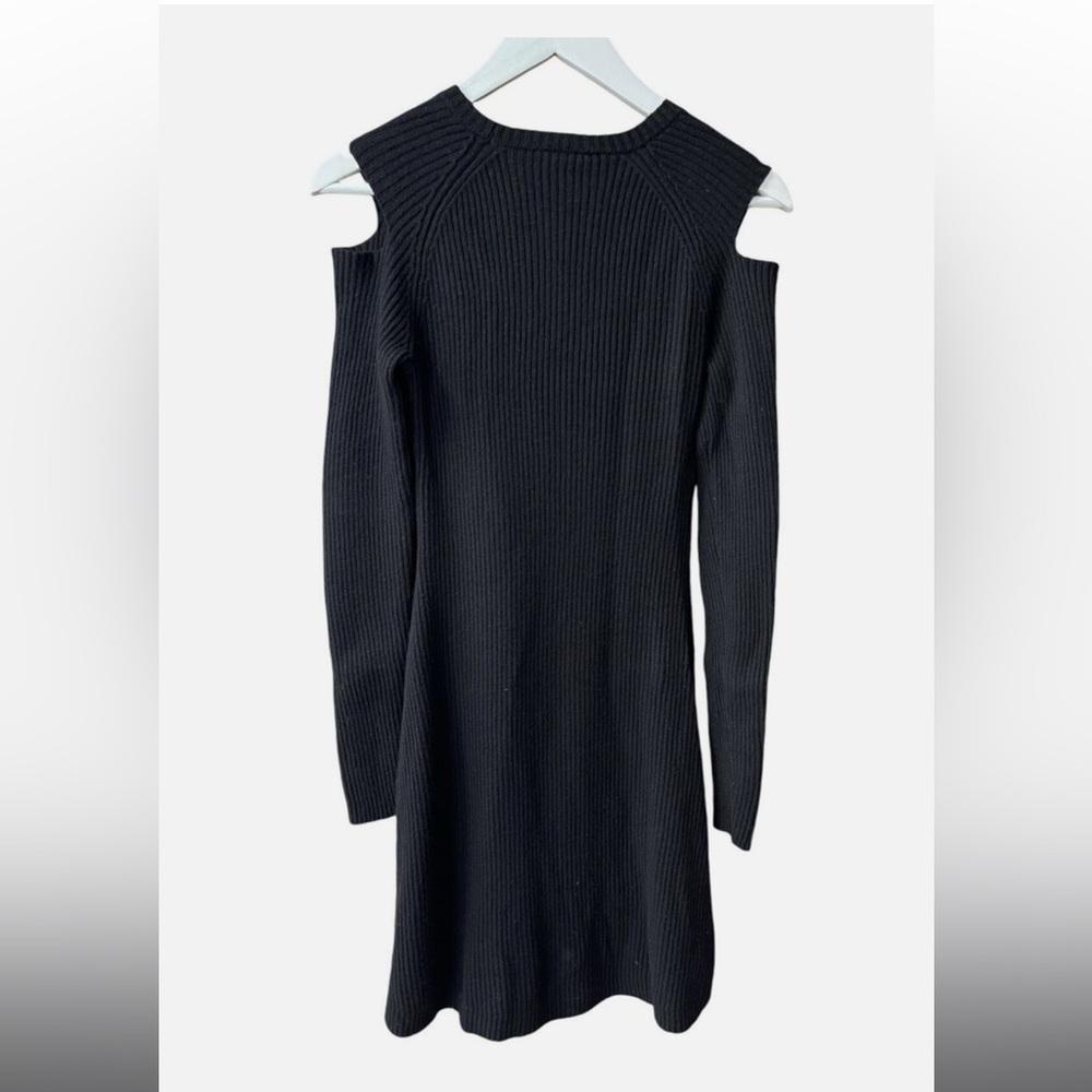Theory ribbed black mini dress